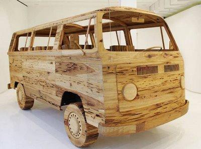 randomness-wood bus